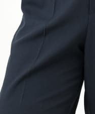 OLLKD12139 eur3(エウルキューブ) 【大きいサイズ/洗える/セットアップ対応/11号サイズあり】ストレッチセンタープレスワイドパンツ ネイビー