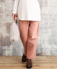OLLKD13109 eur3(エウルキューブ) 【WEB先行販売】【大きいサイズ/洗える】カラーストレッチデニム ライトピンク