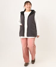 OLLKD13109 eur3(エウルキューブ) 【WEB先行販売】【大きいサイズ/洗える】カラーストレッチデニム ライトピンク