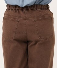 OLLKD13109 eur3(エウルキューブ) 【WEB先行販売】【大きいサイズ/洗える】カラーストレッチデニム ダークブラウン
