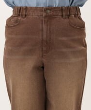 OLLKD13109 eur3(エウルキューブ) 【WEB先行販売】【大きいサイズ/洗える】カラーストレッチデニム ダークブラウン