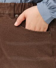 OLLKD13109 eur3(エウルキューブ) 【WEB先行販売】【大きいサイズ/洗える】カラーストレッチデニム ダークブラウン