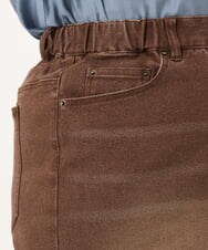 OLLKD13109 eur3(エウルキューブ) 【WEB先行販売】【大きいサイズ/洗える】カラーストレッチデニム ダークブラウン