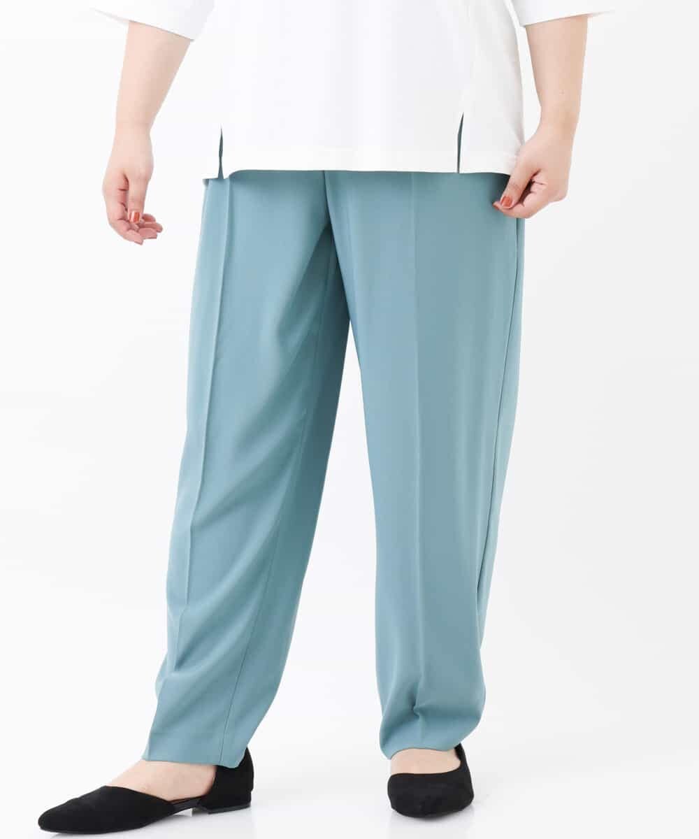 OLLKJ09089 eur3(エウルキューブ) 【大きいサイズ】センタープレスカラーパンツ グリーン(35)