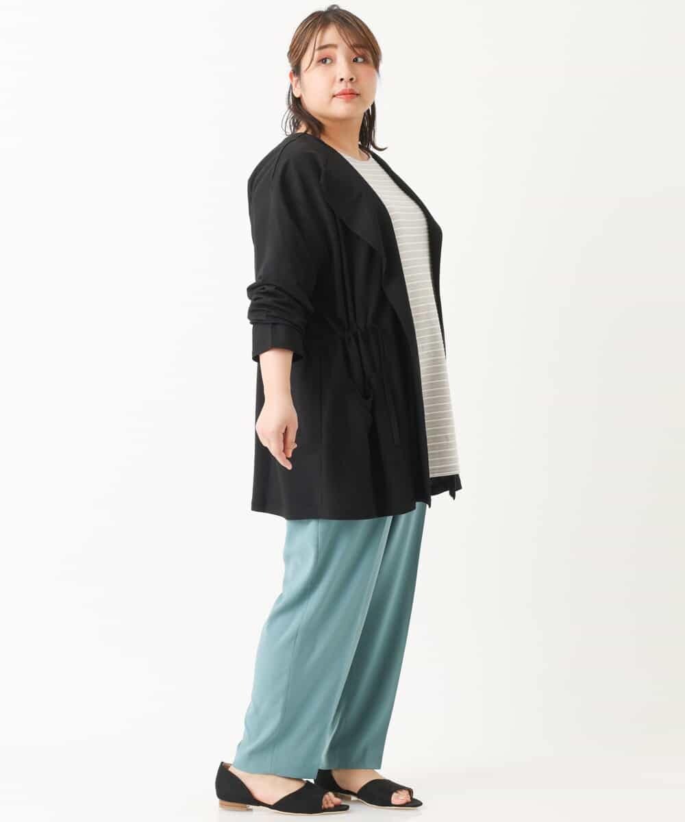 OLLKJ09089 eur3(エウルキューブ) 【大きいサイズ】センタープレスカラーパンツ グリーン(35)