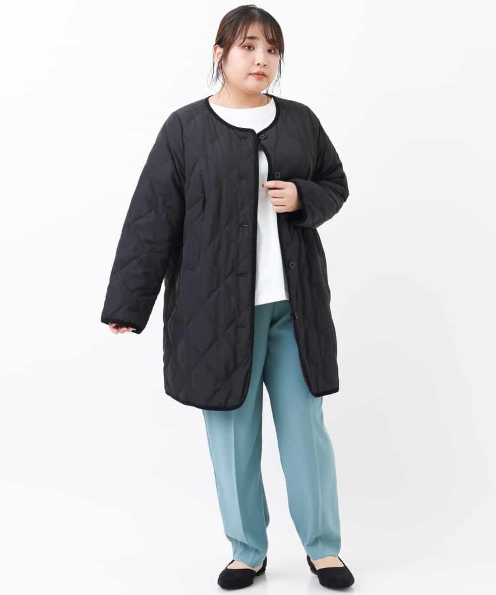 OLLKJ09089 eur3(エウルキューブ) 【大きいサイズ】センタープレスカラーパンツ グリーン(35)