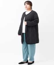 OLLKJ09089 eur3(エウルキューブ) 【大きいサイズ】センタープレスカラーパンツ グリーン(35)
