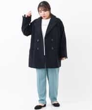OLLKJ09089 eur3(エウルキューブ) 【大きいサイズ】センタープレスカラーパンツ グリーン(35)