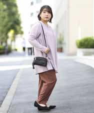 OLLKJ09089 eur3(エウルキューブ) 【大きいサイズ】センタープレスカラーパンツ ベージュ(84)