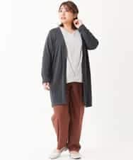 OLLKJ09089 eur3(エウルキューブ) 【大きいサイズ】センタープレスカラーパンツ ベージュ(84)