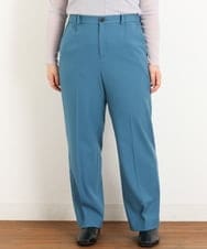 OLLKP01090 eur3(エウルキューブ) 【雑誌掲載】【大きいサイズ】定番美脚ストレートパンツ ブルー(55)