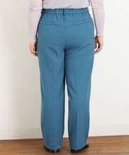 OLLKP01090 eur3(エウルキューブ) 【雑誌掲載】【大きいサイズ】定番美脚ストレートパンツ ブルー(55)