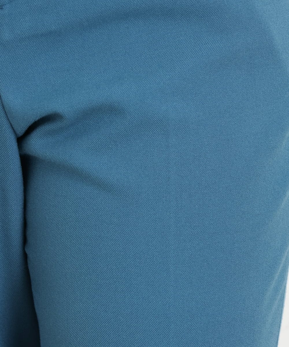 OLLKP01090 eur3(エウルキューブ) 【雑誌掲載】【大きいサイズ】定番美脚ストレートパンツ ブルー(55)