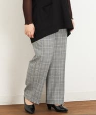OLLKP01090 eur3(エウルキューブ) 【雑誌掲載】【大きいサイズ】定番美脚ストレートパンツ グレー(92)