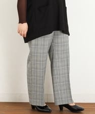 OLLKP01090 eur3(エウルキューブ) 【雑誌掲載】【大きいサイズ】定番美脚ストレートパンツ グレー(92)