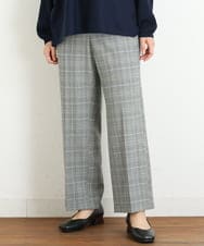 OLLKP01090 eur3(エウルキューブ) 【雑誌掲載】【大きいサイズ】定番美脚ストレートパンツ グレー(92)