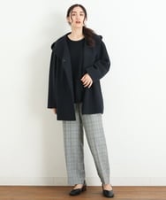 OLLKP01090 eur3(エウルキューブ) 【雑誌掲載】【大きいサイズ】定番美脚ストレートパンツ グレー(92)