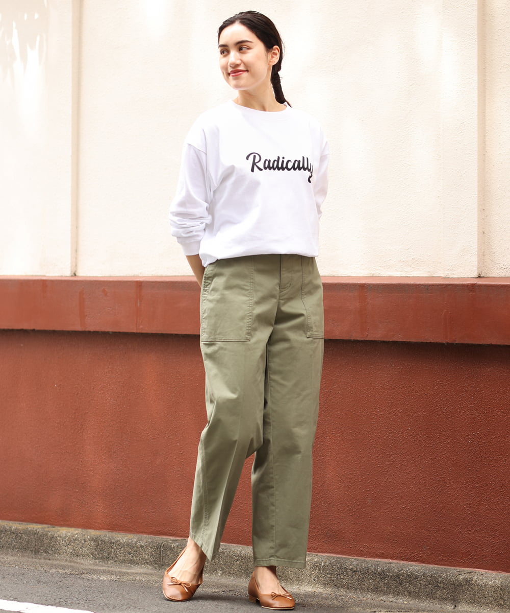 OLLKP10100 eur3(エウルキューブ) 【雑誌掲載】【大きいサイズ】ベイカーパンツ カーキ(36)