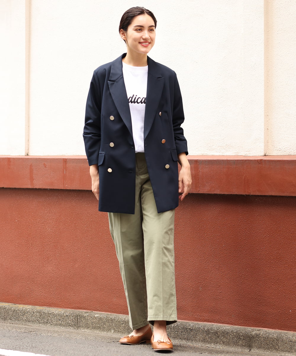 OLLKP10100 eur3(エウルキューブ) 【雑誌掲載】【大きいサイズ】ベイカーパンツ カーキ(36)