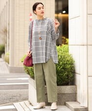 OLLKP10100 eur3(エウルキューブ) 【雑誌掲載】【大きいサイズ】ベイカーパンツ カーキ(36)