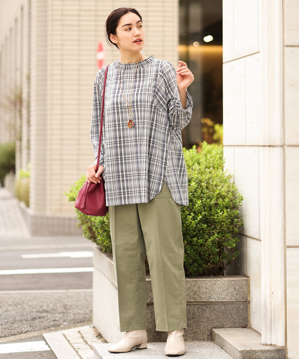 OLLKP10100 eur3(エウルキューブ) 【雑誌掲載】【大きいサイズ】ベイカーパンツ カーキ(36)