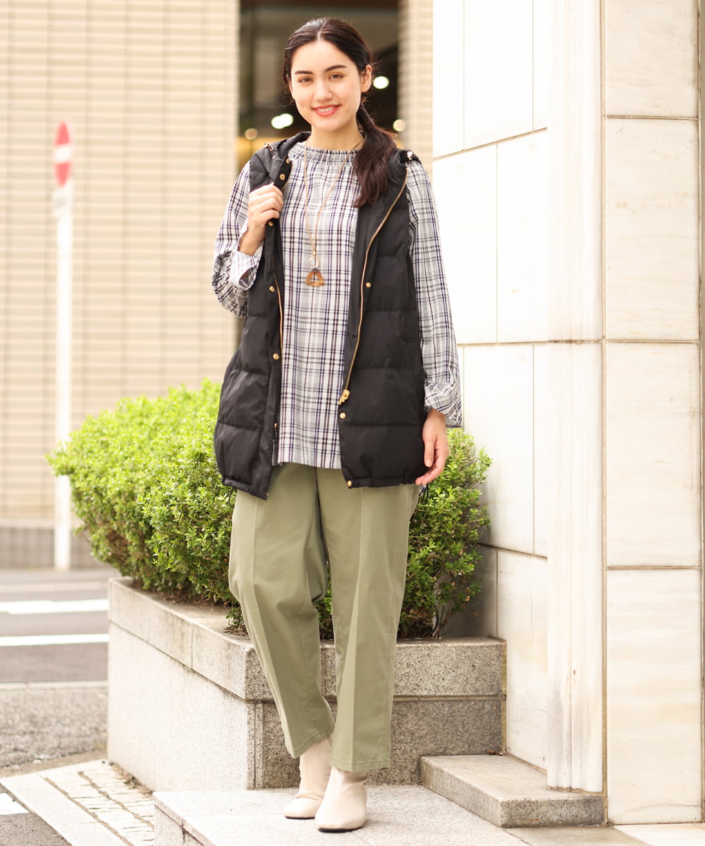 OLLKP10100 eur3(エウルキューブ) 【雑誌掲載】【大きいサイズ】ベイカーパンツ カーキ(36)