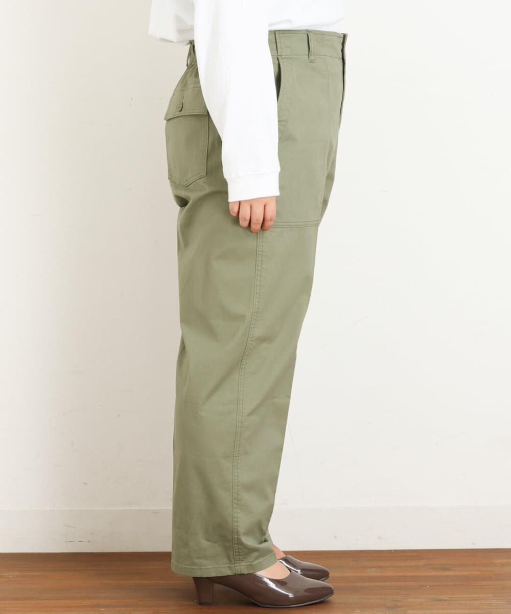 OLLKP10100 eur3(エウルキューブ) 【雑誌掲載】【大きいサイズ】ベイカーパンツ カーキ(36)