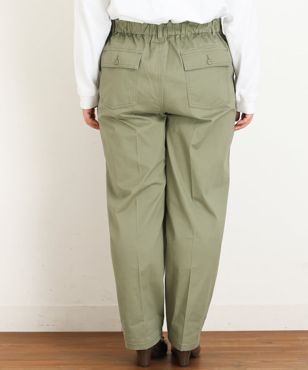 OLLKP10100 eur3(エウルキューブ) 【雑誌掲載】【大きいサイズ】ベイカーパンツ カーキ(36)