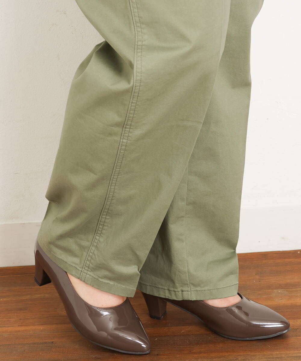 OLLKP10100 eur3(エウルキューブ) 【雑誌掲載】【大きいサイズ】ベイカーパンツ カーキ(36)