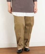 OLLKP10100 eur3(エウルキューブ) 【雑誌掲載】【大きいサイズ】ベイカーパンツ キャメル(83)
