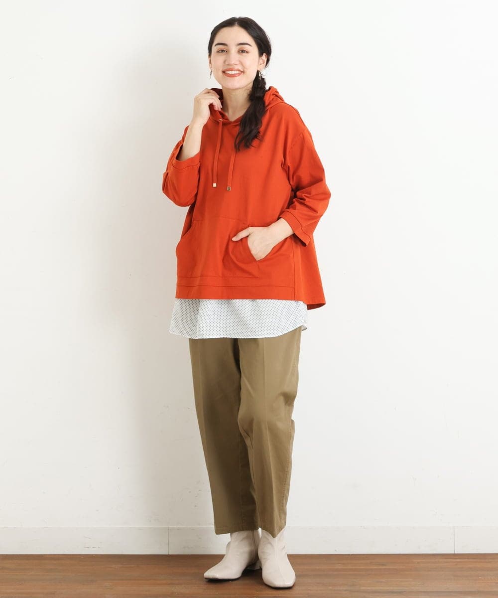OLLKP10100 eur3(エウルキューブ) 【雑誌掲載】【大きいサイズ】ベイカーパンツ キャメル(83)