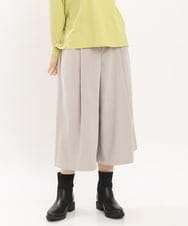 OLLKS07099 eur3(エウルキューブ) 【大きいサイズ】サンディングワイドパンツ ライトグレー(91)