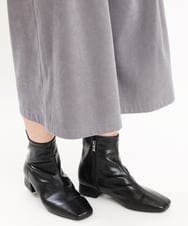 OLLKS07099 eur3(エウルキューブ) 【大きいサイズ】サンディングワイドパンツ ダークグレー(93)