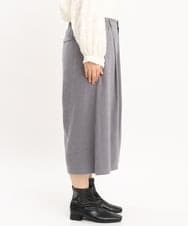 OLLKS07099 eur3(エウルキューブ) 【大きいサイズ】サンディングワイドパンツ ダークグレー(93)