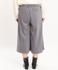 OLLKS07099 eur3(エウルキューブ) 【大きいサイズ】サンディングワイドパンツ ダークグレー(93)