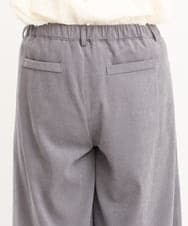 OLLKS07099 eur3(エウルキューブ) 【大きいサイズ】サンディングワイドパンツ ダークグレー(93)