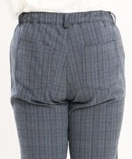 OLLKS14119 eur3(エウルキューブ) 【大きいサイズ】センタープレスチェック柄パンツ ブルー(55)