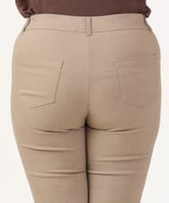 OLLKV01089 eur3(エウルキューブ) 【大きいサイズ】ストレッチスリムパンツ カーキ(36)