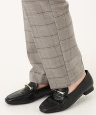 OLLLA10099 eur3(エウルキューブ) 【WEB先行販売】【大きいサイズ】ロイヤルヒート裏起毛ストレートパンツ ライトグレー(91)