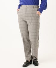 OLLLA10099 eur3(エウルキューブ) 【WEB先行販売】【大きいサイズ】ロイヤルヒート裏起毛ストレートパンツ ライトグレー(91)