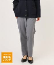 OLLLA10099 eur3(エウルキューブ) 【WEB先行販売】【大きいサイズ】ロイヤルヒート裏起毛ストレートパンツ ダークグレー(93)