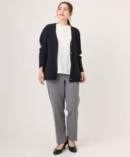 OLLLA10099 eur3(エウルキューブ) 【WEB先行販売】【大きいサイズ】ロイヤルヒート裏起毛ストレートパンツ ダークグレー(93)