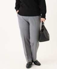 OLLLA10099 eur3(エウルキューブ) 【WEB先行販売】【大きいサイズ】ロイヤルヒート裏起毛ストレートパンツ ダークグレー(93)
