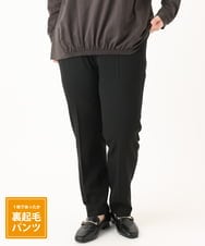 OLLLA10099 eur3(エウルキューブ) 【WEB先行販売】【大きいサイズ】ロイヤルヒート裏起毛ストレートパンツ ブラック(94)