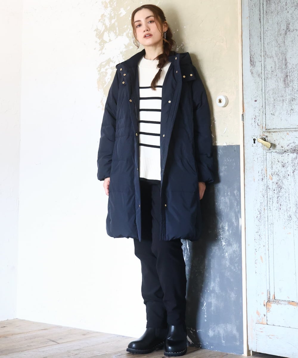 OLLLA16089 eur3(エウルキューブ) 【シリーズ累計販売2万枚！/大きいサイズ】さらさらストレッチ裏起毛テーパードパンツ ブラック(94)