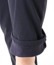 OLLLA17089 eur3(エウルキューブ) 【WEB先行販売】【大きいサイズ】さらさらストレッチ裏起毛ストレートパンツ ネイビー(57)