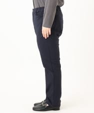 OLLLA17089 eur3(エウルキューブ) 【WEB先行販売】【大きいサイズ】さらさらストレッチ裏起毛ストレートパンツ ネイビー(57)