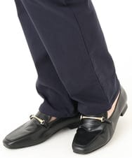 OLLLA17089 eur3(エウルキューブ) 【WEB先行販売】【大きいサイズ】さらさらストレッチ裏起毛ストレートパンツ ネイビー(57)