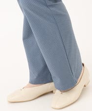 OLLLA18099 eur3(エウルキューブ) 【WEB先行販売】【大きいサイズ】ジャカードスリムストレートパンツ ブルー(55)