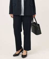 OLLLA19139 eur3(エウルキューブ) 【WEB先行販売】【大きいサイズ/11号サイズあり】カットジョーゼットテーパードパンツ ネイビー(57)